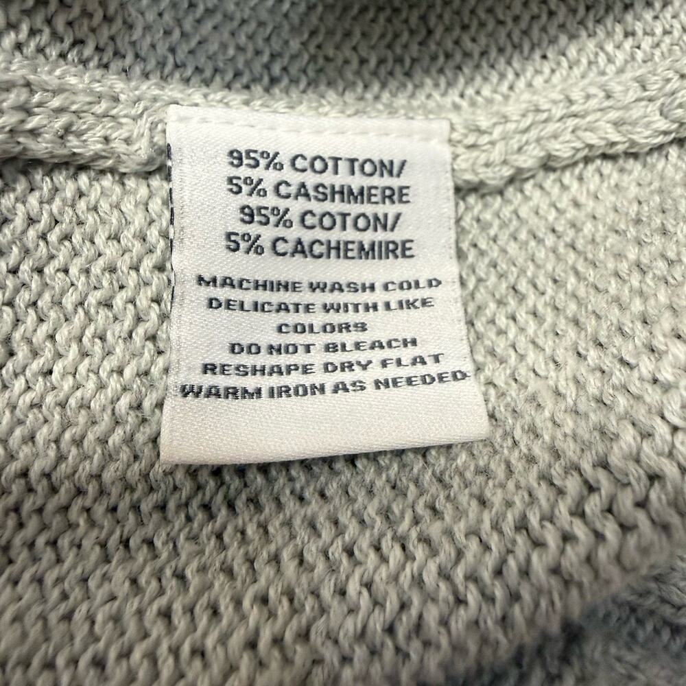 Alashan PEACE Cotton Cashmere Pullover Crew Sweater Women XL Gray Long Sleeve - Picture 8 of 10